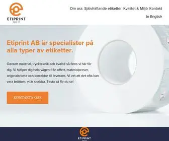 Etiprint.se(Självhäftande etiketter och andra trycksaker) Screenshot