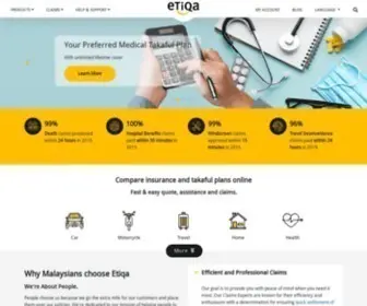 Etiqa.com.my(Save on online insurance & takaful covers) Screenshot