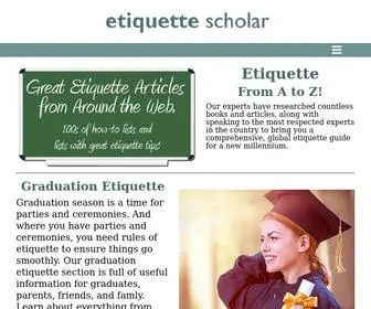 Etiquettescholar.com(Etiquette for everthing) Screenshot