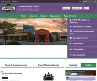 Etiwanda.org(Etiwanda school district) Screenshot