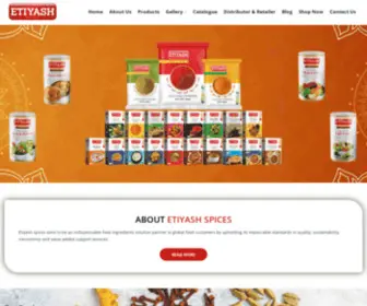 Etiyashspices.com(Manufacturer in Athiyasan) Screenshot