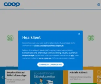 ETK.ee(100% Eesti tarbijatele endile kuuluv Coop Eesti (COOP Estonia)) Screenshot