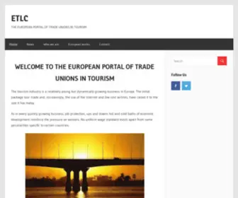 ETLC-Network.eu(THE EUROPEAN PORTAL OF TRADE UNIONS IN TOURISM) Screenshot