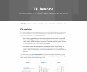 Etldatabase.com(ETL database) Screenshot