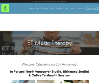 Etmusictherapy.com(North Vancouver) Screenshot