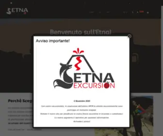 Etnaexcursion.it(10 itinerari ed escursioni consigliate per visitare l'Etna) Screenshot
