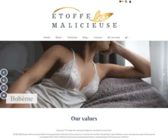 Etoffe-Malicieuse.fr(Accueil) Screenshot