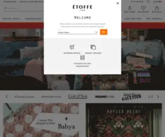 Etoffe.com(Vente en ligne de tissus d'ameublement et papiers peints d'éditeurs sur) Screenshot