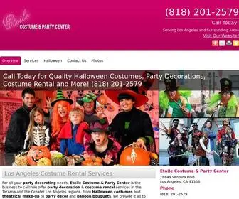 Etoilela.net(Los Angeles Costume Rental and Party Decoration Services) Screenshot