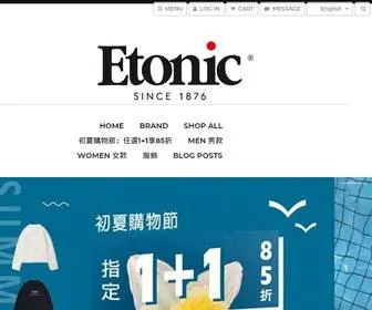 Etonic.com.tw(Taiwan網站) Screenshot