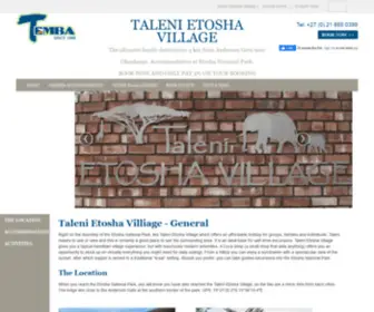 Etoshalodge.com(Etosha Village Namibia) Screenshot