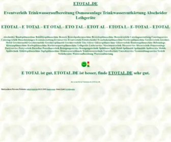Etotal.de(Spülmobil) Screenshot