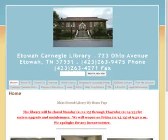 Etowahlibrary.com(Menu) Screenshot