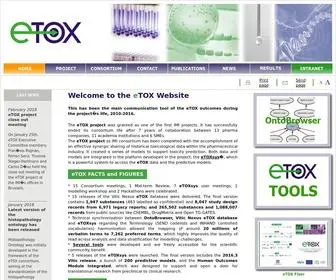 Etoxproject.eu(ETOX Project) Screenshot