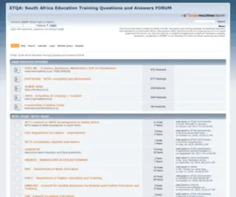 Etqa.co.za(South Africa Education Training Questions and Answers FORUM) Screenshot