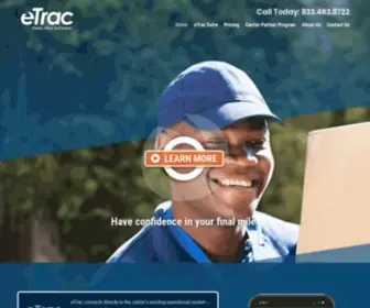 EtracFinalmile.com(ETrac Technologies) Screenshot