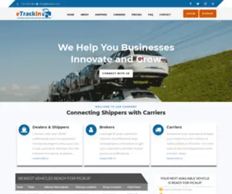 Etrackin.com(The Auto Industry's Vehicle Transport Marketplace) Screenshot