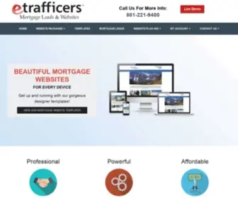 Etraffickers.com(Mortgage Websites) Screenshot