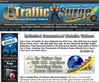 Etrafficsurge.com(Guaranteed Web Traffic: ETRAFFICSURGE) Screenshot