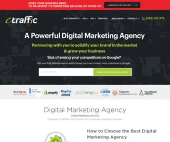 Etrafficwebmarketing.com.au(Digital Marketing Agency) Screenshot