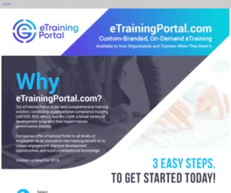 Etrainingportal.com(etrainingPortal) Screenshot