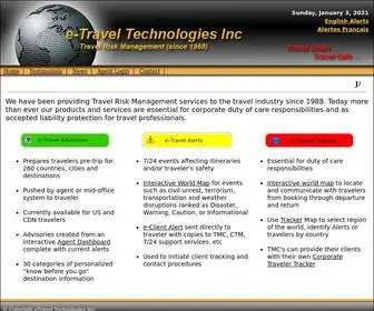 Etraveladvisories.com(E-Travel Advisories) Screenshot
