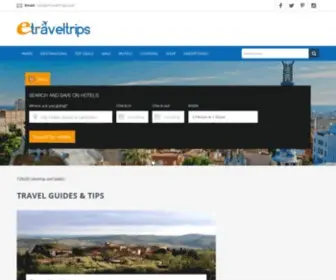Etraveltrips.com(Find Great Travel Destination Ideas For Your Amazing Trips) Screenshot