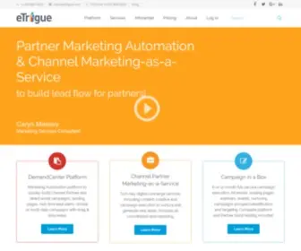 Etrigue.com(Partner marketing to amplify your message and accelerate lead flow) Screenshot