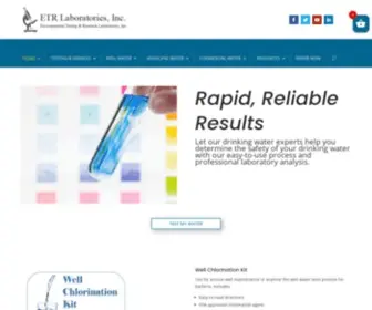 Etrlabs.com(The Water Test Experts) Screenshot