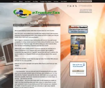 Etruckertax.com(Take a look at our Home page. eTruckerTax) Screenshot