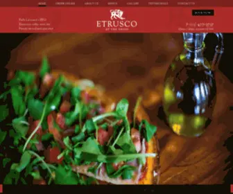 Etrusco.co.nz(Italian restaurant in Dunedin) Screenshot