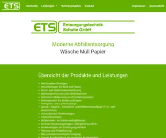 ETS-Schulte.de(Entsorgungstechnik Schulte GmbH) Screenshot