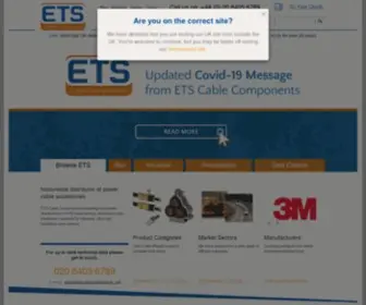 Etscablecomponents.com(ETS Cable Components) Screenshot