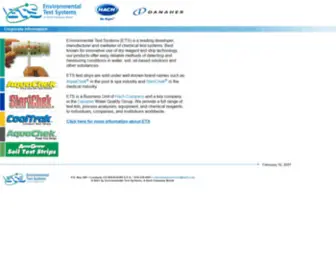 Etsstrips.com(Environmental Test Systems) Screenshot