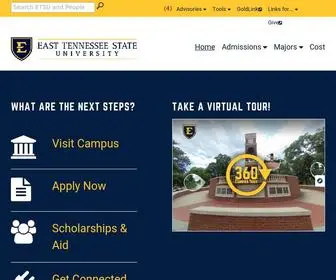 Etsu.edu(East Tennessee State University) Screenshot