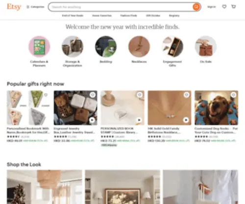 Etsy.hk(Your place to buy and sell all things handmade) Screenshot