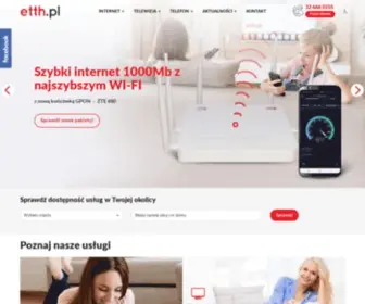 ETTH.pl(Jesteśmy dostawcą nowych technologii do Twojego domu. Internet. Telewizja. Telefon) Screenshot