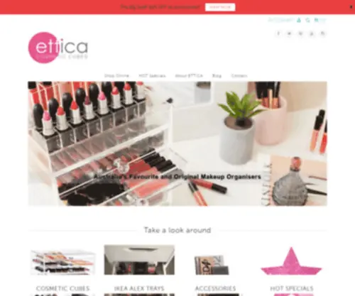 Ettica.com.au(Create an Ecommerce Website and Sell Online) Screenshot