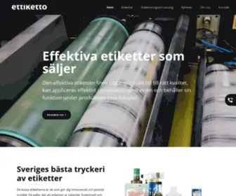 Ettiketto.se(Ettiketto®) Screenshot