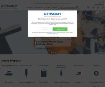 Ettinger.de(Befestigungstechnik & Elektromechanik für höchste Qualitätsansprüche) Screenshot