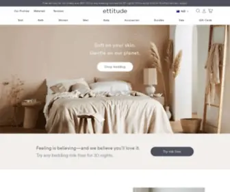 Ettitude.com.au(Organic Bamboo Lyocell Bed Sheets) Screenshot