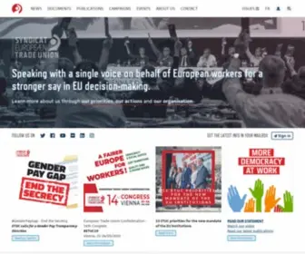 Etuc.org(European Trade Union Confederation) Screenshot