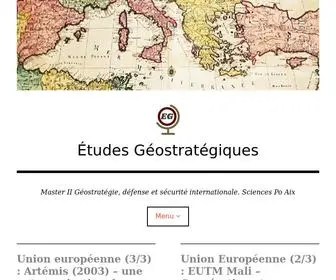 Etudesgeostrategiques.com(Études Géostratégiques) Screenshot