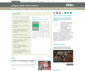 Etui.org(European Trade Union Institute (ETUI)) Screenshot