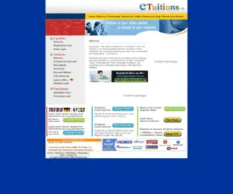 Etuitions.org(ETuitions your online Tutor for academic success) Screenshot