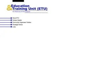 Etu.org.za(Education and Training Unit (ETU)) Screenshot