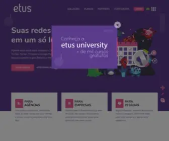 Etus.com.br(Conheça a plataforma mais completa para social media e marketing digital do Brasil) Screenshot