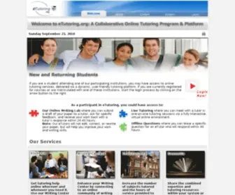 Etutoring.org(A Collaborative Online Tutoring Program & Platform) Screenshot