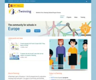 Etwinning.es(Portal del Servicio Nacional de Apoyo eTwinning) Screenshot