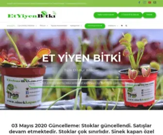 Etyiyenbitki.com(Et Yiyen Bitki Etobur Bitkiler Magaza) Screenshot